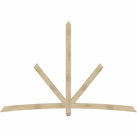 Ekena Millwork Alberta Rough Sawn Timber Gable Bracket, Douglas Fir, 108"W x 72"H x 4"D x 4"F, 16/12 Pitch GBW108X72X0404ALB00RDF